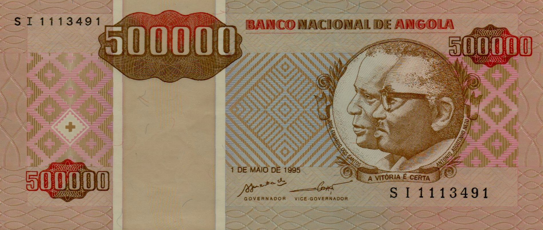 Angola 500000 1995 UNC P-140